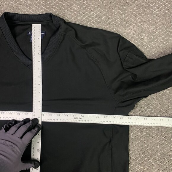 5.11 Tactical Station Windbreaker Pullover Men's Large Black V Neck 72304 - Picture 8 of 10